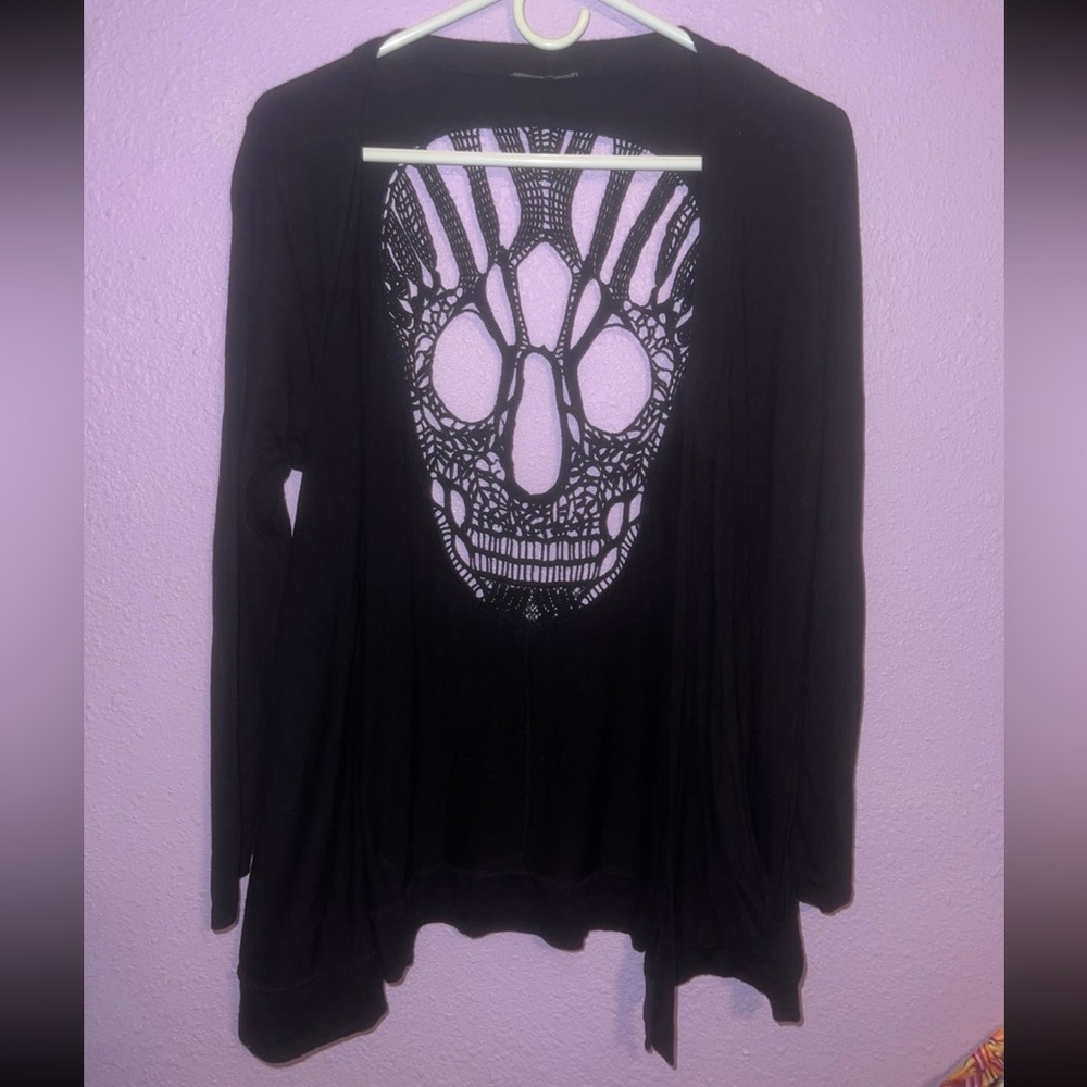 Vintage Lace Skull back Cardigan